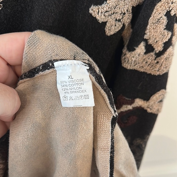 Shirel B Beige XL Sweater with Embroidery - Picture 4 of 4